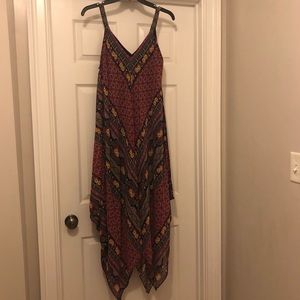 Handkerchief Hem Maxi Sundress Large EUC BOHO